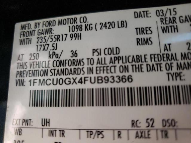 Photo 10 from auction – 2015 FORD ESCAPE SE with VIN 1FMCU0GX4FUB93366
