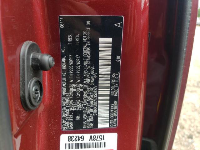 Photo 10 from auction – 2014 TOYOTA SIENNA LE with VIN 5TDKK3DC1ES504277