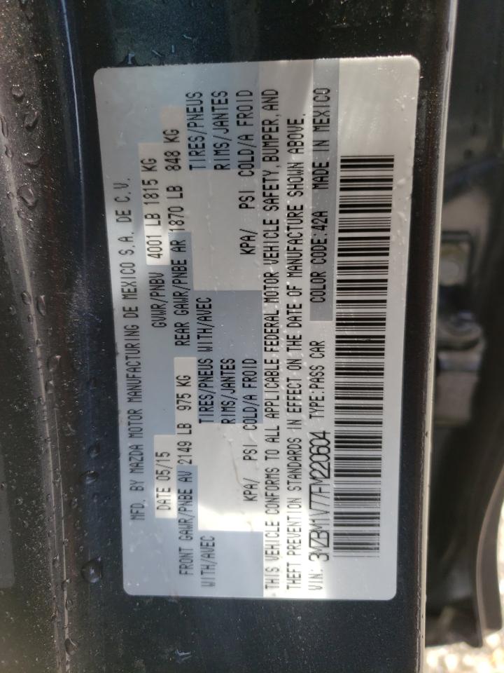 Photo 10 from auction – 2015 MAZDA 3 TOURING with VIN 3MZBM1V77FM220604