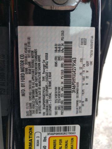 Photo 10 from auction – 2016 FORD FUSION SE with VIN 3FA6P0H9XGR279563