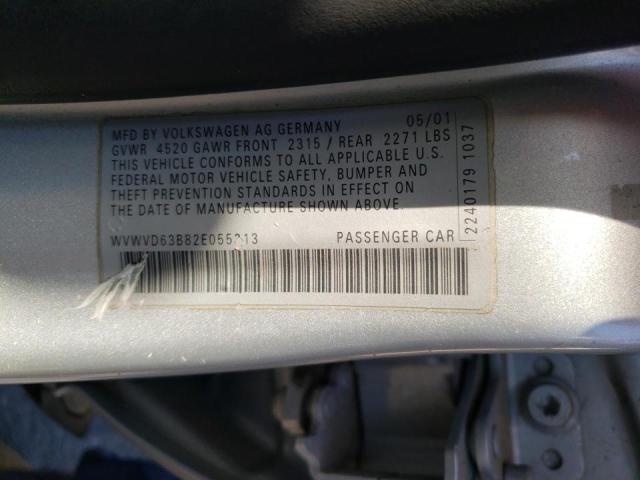 Photo 10 from auction – 2002 VOLKSWAGEN PASSAT GLS with VIN WVWVD63B82E055313