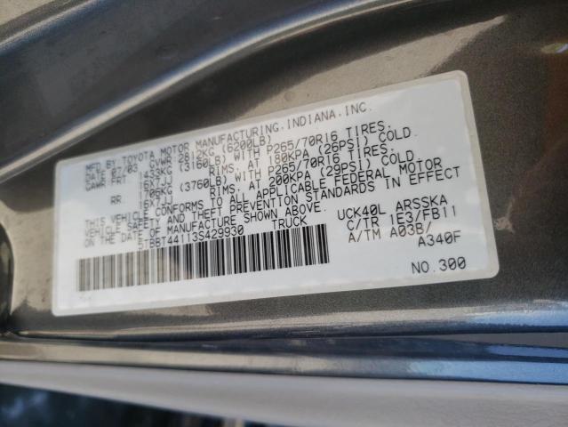Photo 10 from auction – 2003 TOYOTA TUNDRA ACC with VIN 5TBBT44113S429930