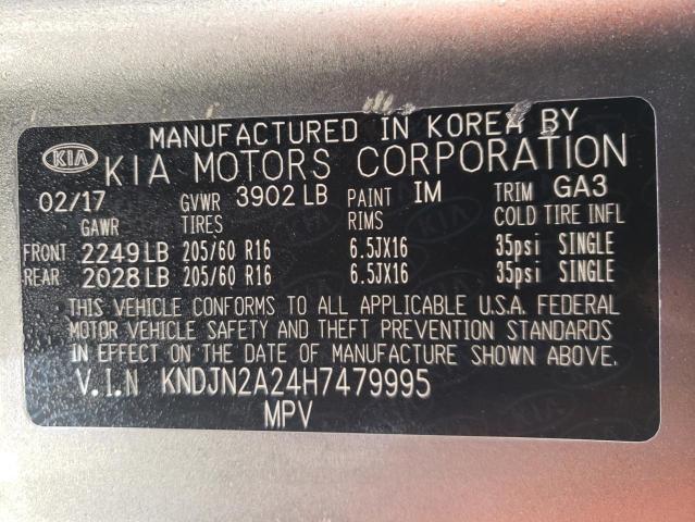 Photo 10 from auction – 2017 KIA SOUL with VIN KNDJN2A24H7479995