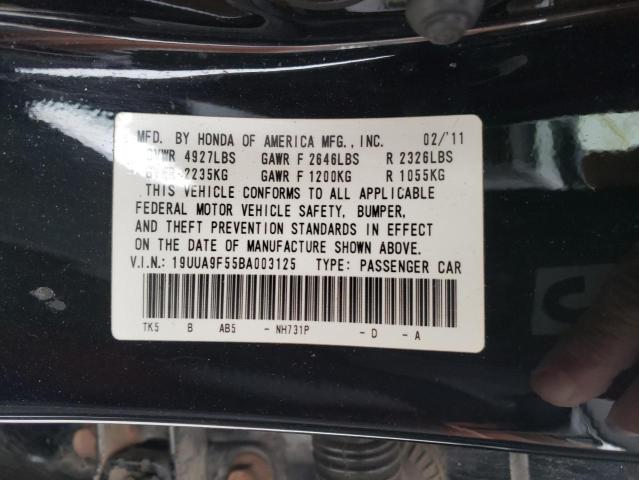 Photo 10 from auction – 2011 ACURA TL with VIN 19UUA9F55BA003125