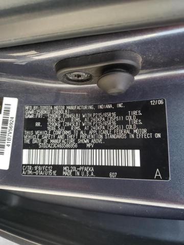 Photo 10 from auction – 2006 TOYOTA SIENNA CE with VIN 5TDZA23C46S586956
