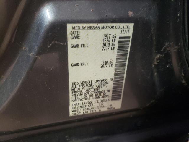 Photo 10 from auction – 2016 NISSAN ALTIMA 2.5 with VIN 1N4AL3AP5GC113630