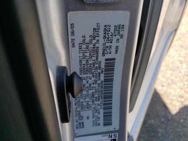 Photo 10 from auction – 2005 TOYOTA 4RUNNER SR with VIN JTEZU14R358038496