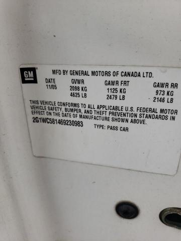 Photo 10 from auction – 2006 CHEVROLET IMPALA LT with VIN 2G1WC581469230983