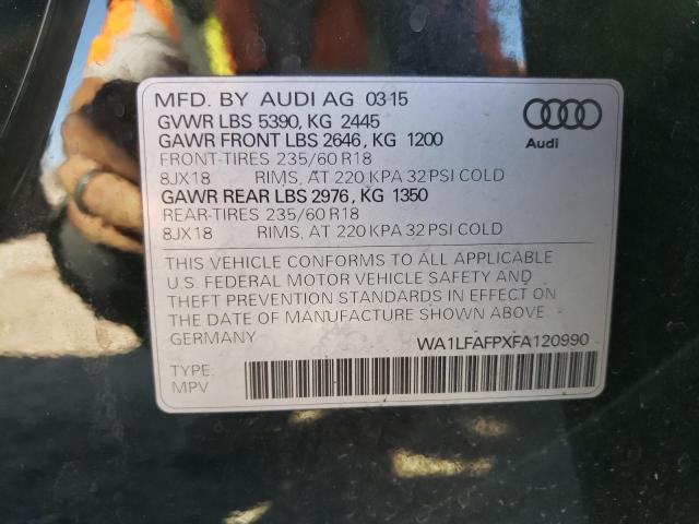 Photo 10 from auction – 2015 AUDI Q5 PREMIUM with VIN WA1LFAFPXFA120990
