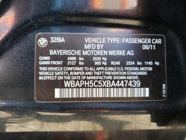 Photo 10 from auction – 2011 BMW 328 I SULE with VIN WBAPH5C5XBA447439