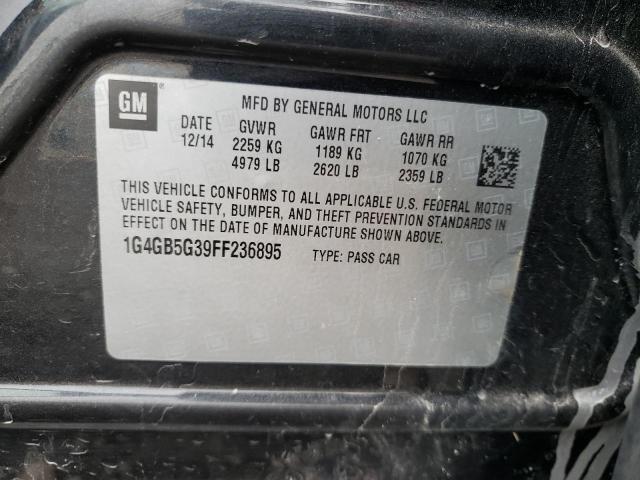 Photo 10 from auction – 2015 BUICK LACROSSE with VIN 1G4GB5G39FF236895