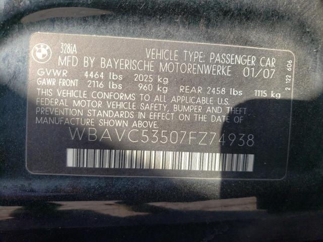 Photo 10 from auction – 2007 BMW 328 I SULE with VIN WBAVC53507FZ74938
