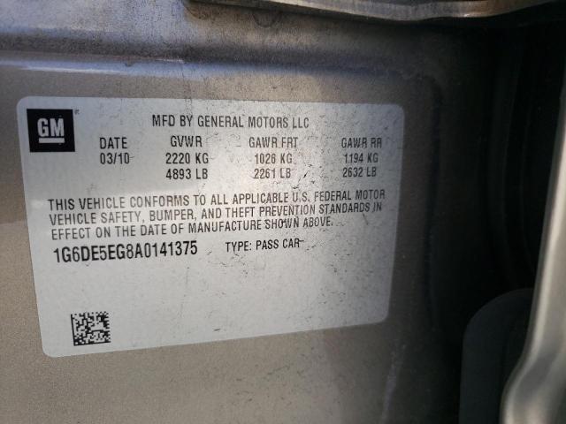 Photo 10 from auction – 2010 CADILLAC CTS LUXURY with VIN 1G6DE5EG8A0141375