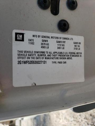 Photo 10 from auction – 2003 CHEVROLET IMPALA with VIN 2G1WF52E639227131