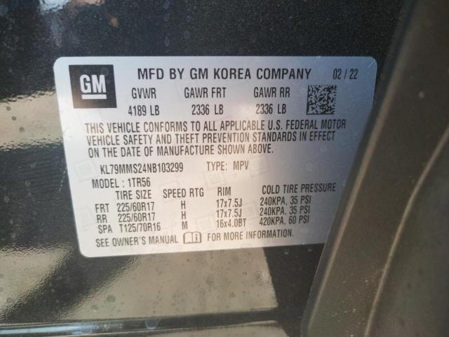 Photo 10 from auction – 2022 CHEVROLET TRAILBLAZE with VIN KL79MMS24NB103299