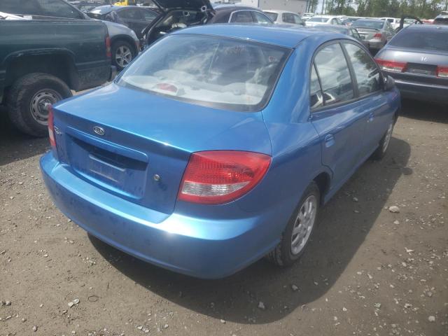 Photo 4 from auction – 2004 KIA RIO with VIN KNADC125846299163