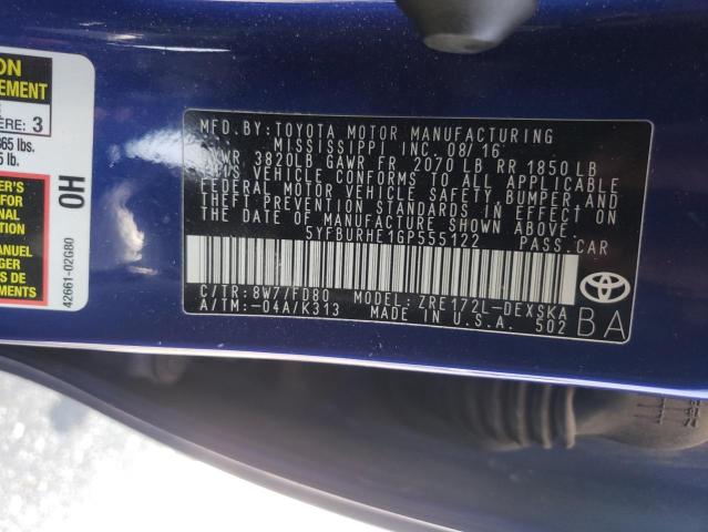 Photo 10 from auction – 2016 TOYOTA COROLLA L with VIN 5YFBURHE1GP555122