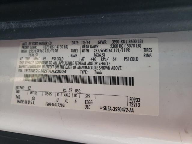 FORD TRANSIT T- 2015 with VIN 1FTNE2CM2FKA23004 - Photo from auction