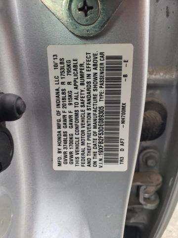 Photo 10 from auction – 2013 HONDA CIVIC LX with VIN 19XFB2F53DE089305