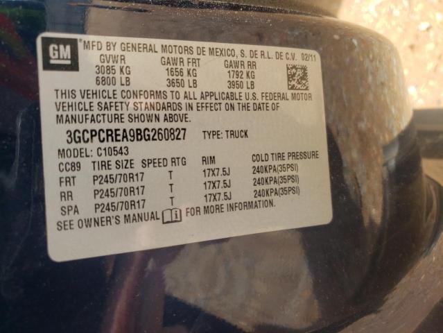 Photo 10 from auction – 2011 CHEVROLET SILVERADO with VIN 3GCPCREA9BG260827