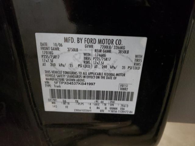 Photo 10 from auction – 2007 FORD F150 with VIN 1FTPX04537KB41997