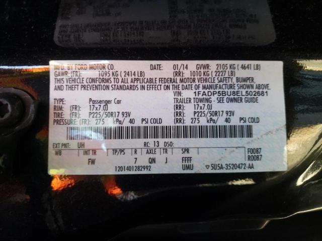 Photo 10 from auction – 2014 FORD C-MAX SEL with VIN 1FADP5BU8EL502681