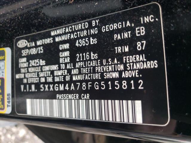 Photo 10 from auction – 2015 KIA OPTIMA LX with VIN 5XXGM4A78FG515812
