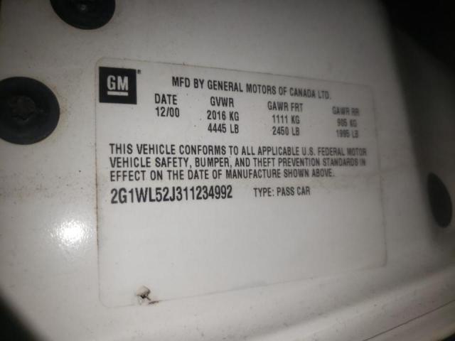 Photo 10 from auction – 2001 CHEVROLET LUMINA with VIN 2G1WL52J311234992