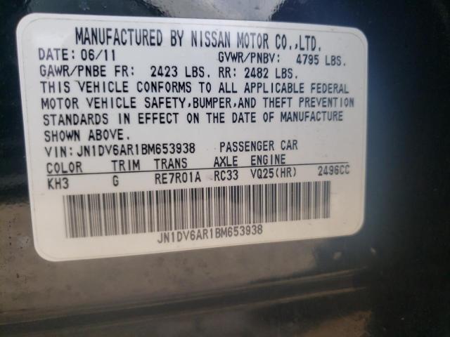 Photo 10 from auction – 2011 INFINITI G25 with VIN JN1DV6AR1BM653938