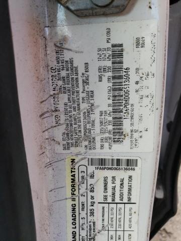 FORD FUSION SE 2016 with VIN 1FA6P0HD0G5136046 - Photo from auction