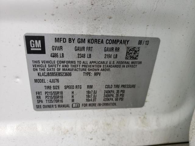 Photo 10 from auction – 2014 BUICK ENCORE CON with VIN KL4CJBSB5EB523606