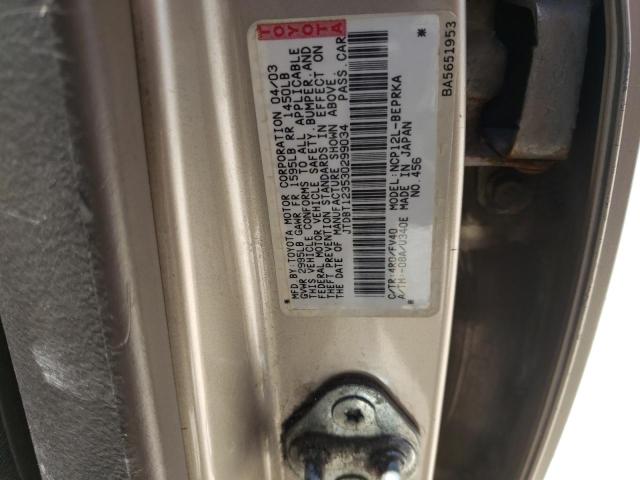 Photo 10 from auction – 2003 TOYOTA ECHO with VIN JTDBT123530299034