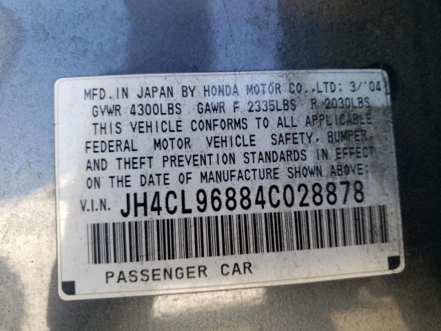 Photo 10 from auction – 2004 ACURA TSX with VIN JH4CL96884C028878
