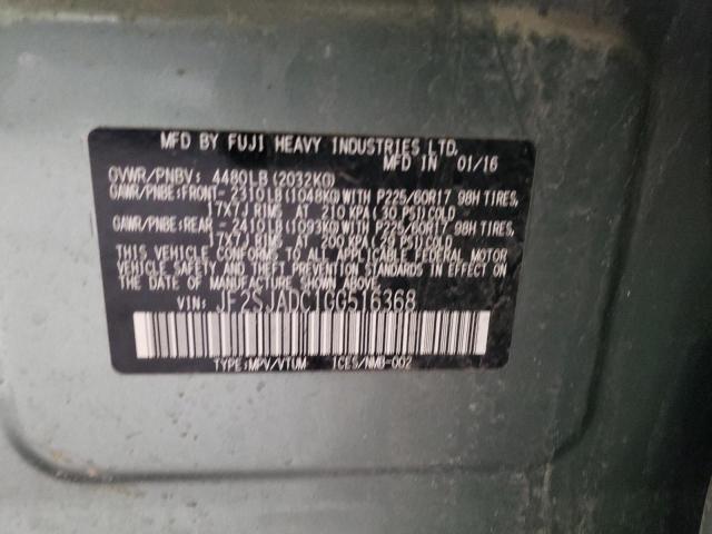 Photo 10 from auction – 2016 SUBARU FORESTER 2 with VIN JF2SJADC1GG516368