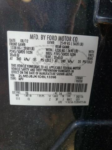 Photo 10 from auction – 2013 LINCOLN MKX with VIN 2LMDJ8JK1DBL13396