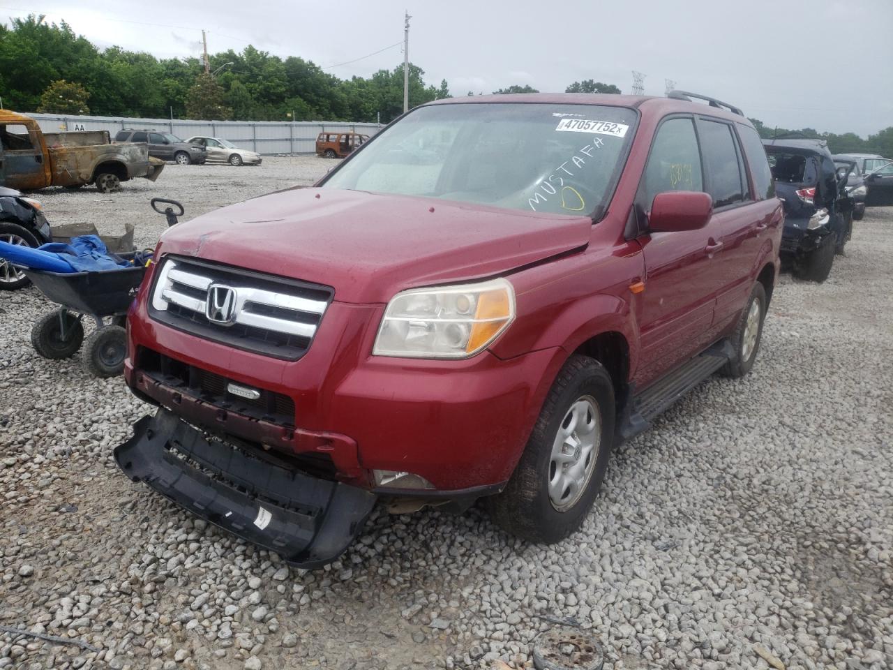 Photo 2 from auction – 2006 HONDA PILOT EX with VIN 5FNYF28766B044738