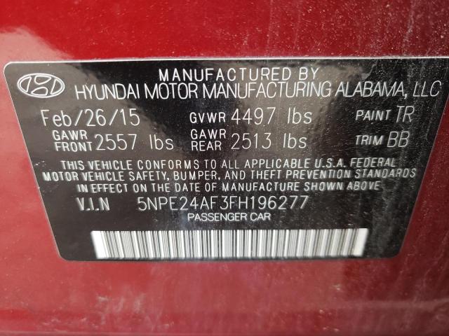 Photo 10 from auction – 2015 HYUNDAI SONATA SE with VIN 5NPE24AF3FH196277