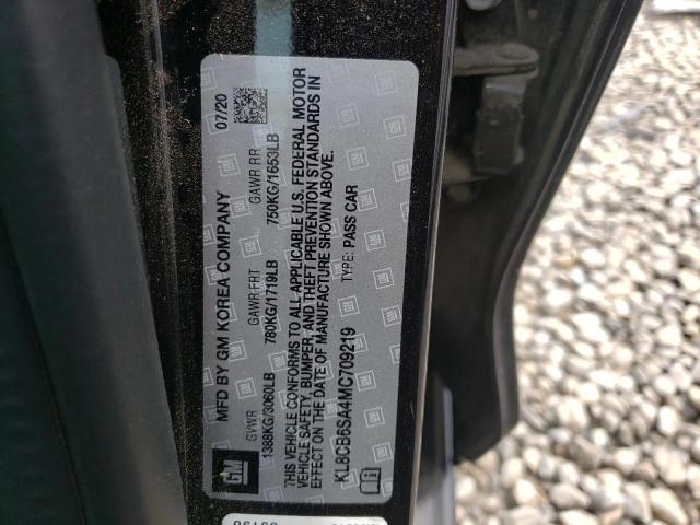 Photo 10 from auction – 2021 CHEVROLET SPARK LS with VIN KL8CB6SA4MC709219