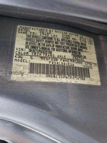 Photo 10 from auction – 2012 NISSAN VERSA S with VIN 3N1BC1CP6CK291988