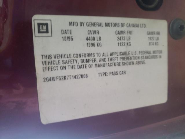 Photo 10 from auction – 1996 BUICK REGAL GRAN with VIN 2G4WF52K7T1427006