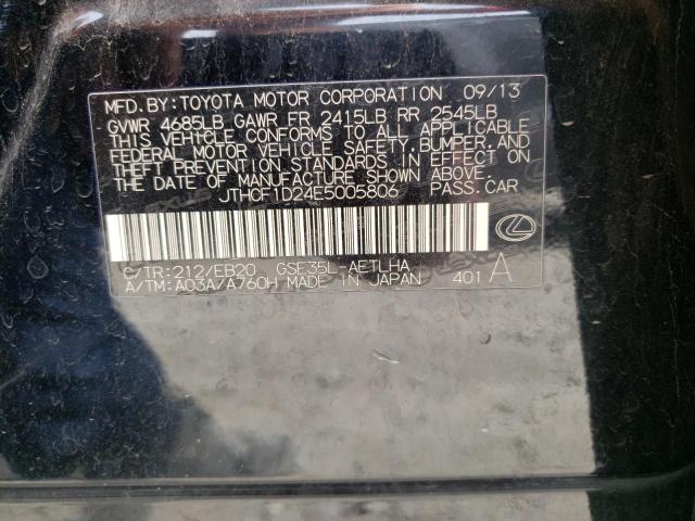Photo 10 from auction – 2014 LEXUS IS 250 with VIN JTHCF1D24E5005806