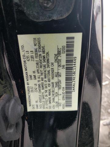 Photo 10 from auction – 2008 NISSAN ALTIMA with VIN 1N4AL24E58C134449