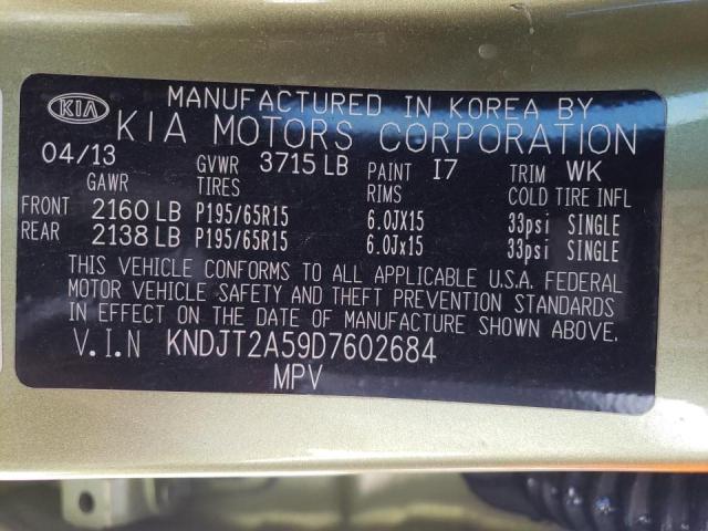 Photo 10 from auction – 2013 KIA SOUL with VIN KNDJT2A59D7602684