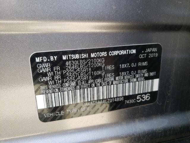MITSUBISHI ECLIPSE CR 2020 with VIN JA4AT5AA4LZ014896 - Photo from auction