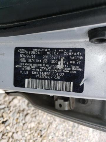Photo 10 from auction – 2015 HYUNDAI ACCENT GLS with VIN KMHCT4AE5FU834722