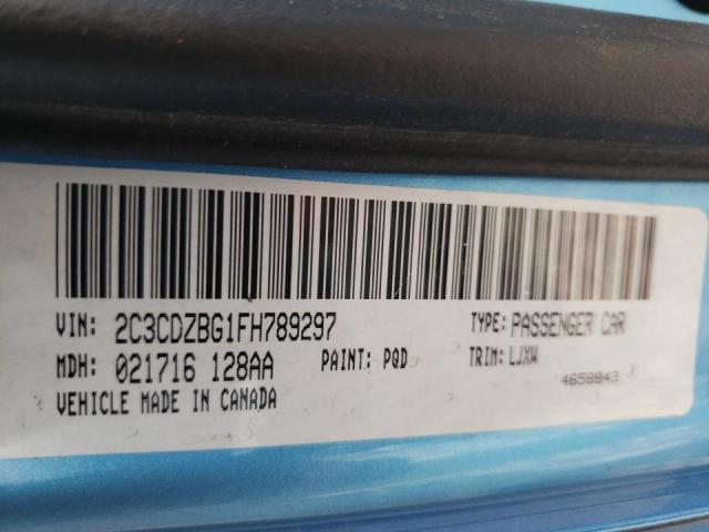 Photo 10 from auction – 2015 DODGE CHALLENGER with VIN 2C3CDZBG1FH789297