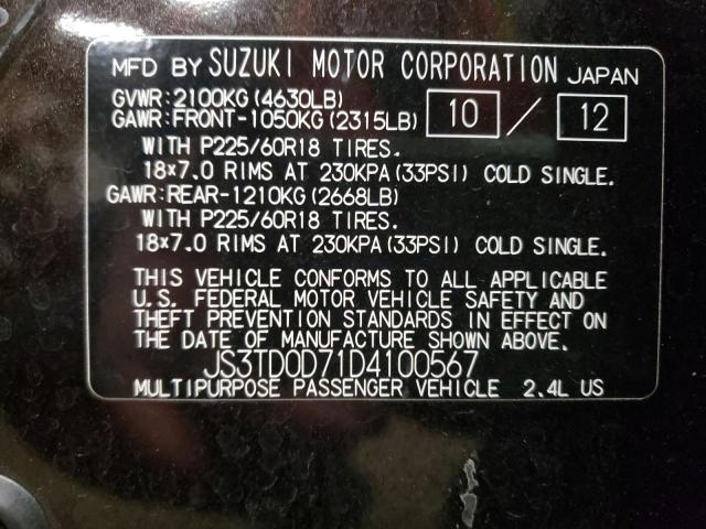 Photo 10 from auction – 2013 SUZUKI GRAND VITA with VIN JS3TD0D71D4100567