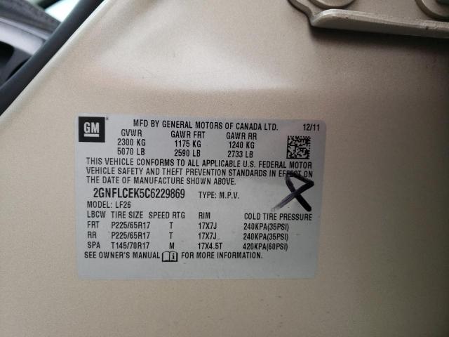 Photo 10 from auction – 2012 CHEVROLET EQUINOX LS with VIN 2GNFLCEK5C6229869