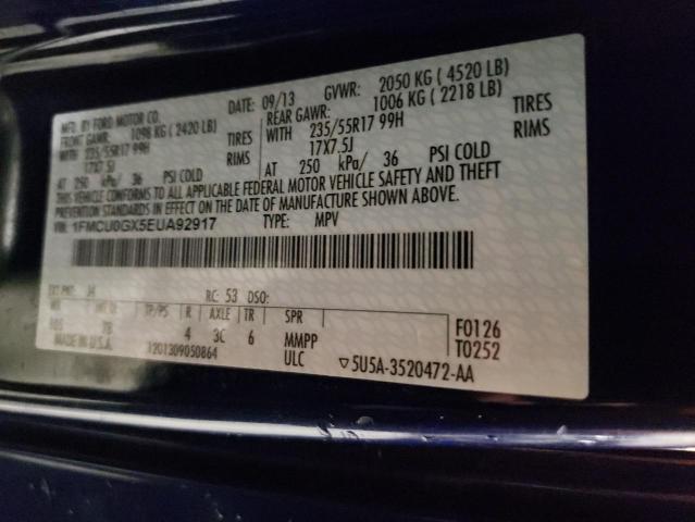 Photo 10 from auction – 2014 FORD ESCAPE SE with VIN 1FMCU0GX5EUA92917
