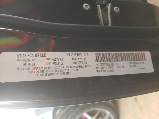 Photo 10 from auction – 2015 DODGE CHARGER SX with VIN 2C3CDXHG5FH801110